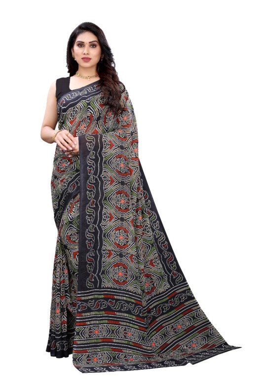 Fancy Georgette Printed Saree With blouse